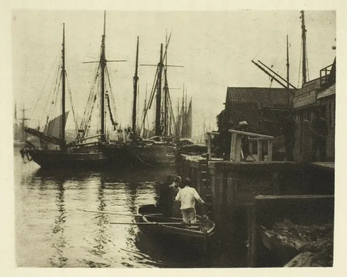 Framed Print : The Ferry, 1887. Creator: Peter Henry Emerson Framed Print : The Ferry, 1887. Creator: Peter Henry Emerson