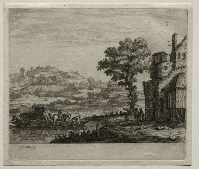 Framed Print : The Ferry Boat. Creator: Jan van Goyen (Dutch, 1596-1656) Framed Print : The Ferry Boat. Creator: Jan van Goyen (Dutch, 1596-1656)