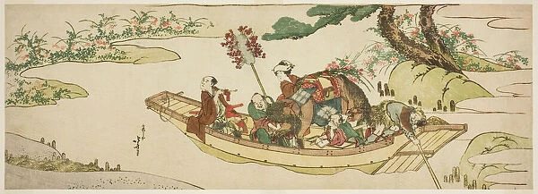 Ferry boat, Japan, n. d. Creator: Hokusai