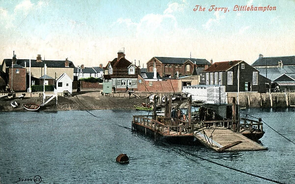 The ferry at Littlehampton, West Sussex, 1907
