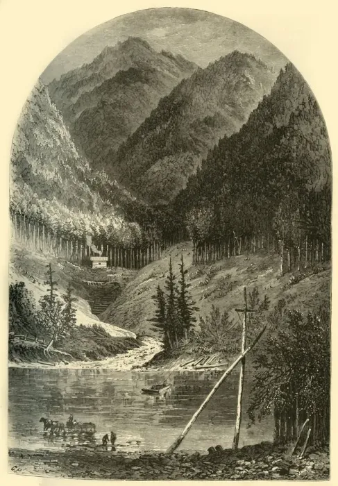 Framed Print : Ferry at Renovo, 1874. Creator: A. Measom Framed Print : Ferry at Renovo, 1874. Creator: A. Measom