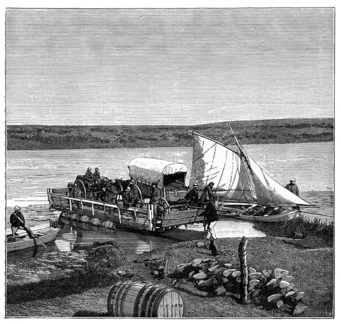 Framed Print : A ferry on the Vaal River, Transvaal, South Africa, c1890 Framed Print : A ferry on the Vaal River, Transvaal, South Africa, c1890