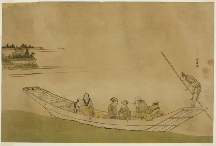 Framed Print : Ferryboat, Japan, c. 1798. Creator: Hokusai Framed Print : Ferryboat, Japan, c. 1798. Creator: Hokusai