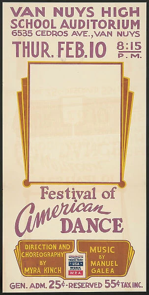 Festival of American Dance, Los Angeles, [193-]. Creator: Unknown