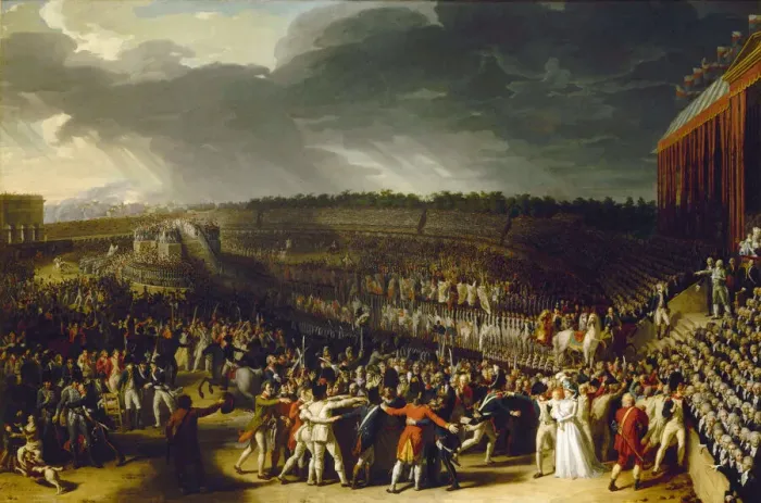 Framed Print : The Festival of the Federation at Champ de Mars on 14 July 1790, 1792 Framed Print : The Festival of the Federation at Champ de Mars on 14 July 1790, 1792