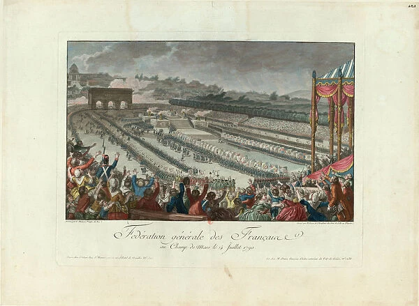 The Festival of the Federation at Champ de Mars on 14 July 1790, 1790. Creator: Helman