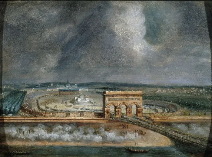 Framed Print : Festival of the Federation, seen from Chaillot hill, July 14, 1790, between 1790 and 1795. Creator: Unknown Framed Print : Festival of the Federation, seen from Chaillot hill, July 14, 1790, between 1790 and 1795. Creator: Unknown
