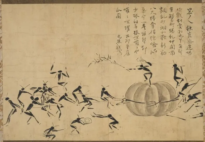 Framed Print : Festival of Insects, 1600s-1800s. Creator: Motsurin J?t? (Japanese, d. 1492) Framed Print : Festival of Insects, 1600s-1800s. Creator: Motsurin J?t? (Japanese, d. 1492)