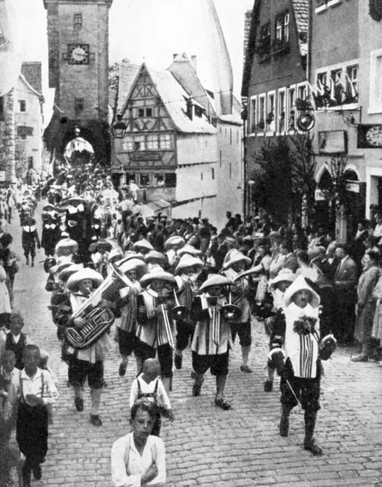 Framed Print : Festival in the medieval old town, Rothenburg ob der Tauber, Bavaria, Germany, 1936 Framed Print : Festival in the medieval old town, Rothenburg ob der Tauber, Bavaria, Germany, 1936