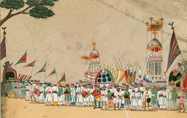 Festival procession, c. 1800. Artist: Indian Art