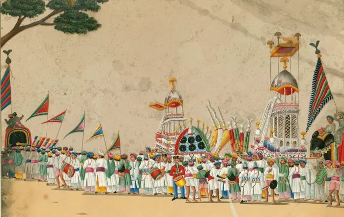 Framed Print : Festival procession, c. 1800. Artist: Indian Art Framed Print : Festival procession, c. 1800. Artist: Indian Art