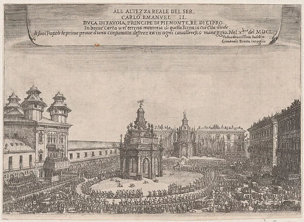 Festival in Turin, October 1650, 1650. Creator: Giovenale Boetto