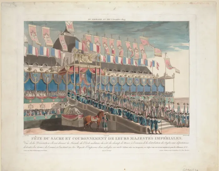 Framed Print : Festivities at the Coronation of Napoleon, 1806. Artist: Aubertin, Francois Framed Print : Festivities at the Coronation of Napoleon, 1806. Artist: Aubertin, Francois