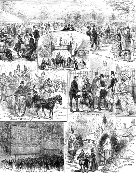 Framed Print : Festivities at Longleat, Wiltshire, Coming of Age of Lord Weymouth, son of the Marquis of Bath, 1883 Creator: Unknown Framed Print : Festivities at Longleat, Wiltshire, Coming of Age of Lord Weymouth, son of the Marquis of Bath, 1883 Creator: Unknown