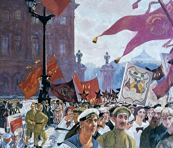 Festivities marking the opening of the second congress of the Comintern, 1921. Artist: Boris Mikhajlovich Kustodiev
