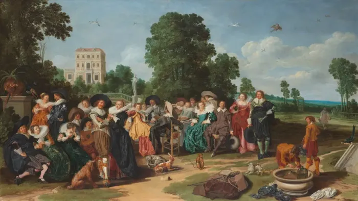 Framed Print : The Fete Champetre, 1627. Artist: Hals, Dirck (1591-1656) Framed Print : The Fete Champetre, 1627. Artist: Hals, Dirck (1591-1656)
