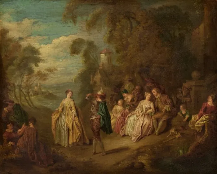 Framed Print : Fete Champetre, 18th or 19th century. Creator: Jean-Baptiste Pater Framed Print : Fete Champetre, 18th or 19th century. Creator: Jean-Baptiste Pater