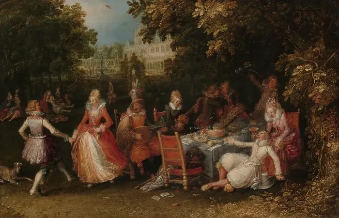 Framed Print : The Fête Champêtre, c.1610. Creator: David Vinckboons Framed Print : The Fête Champêtre, c.1610. Creator: David Vinckboons