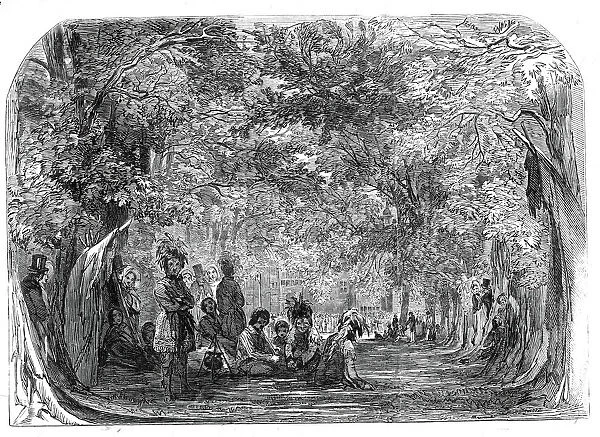 The Fete Champetre at Charlton House - the North American Indians encamped in the park