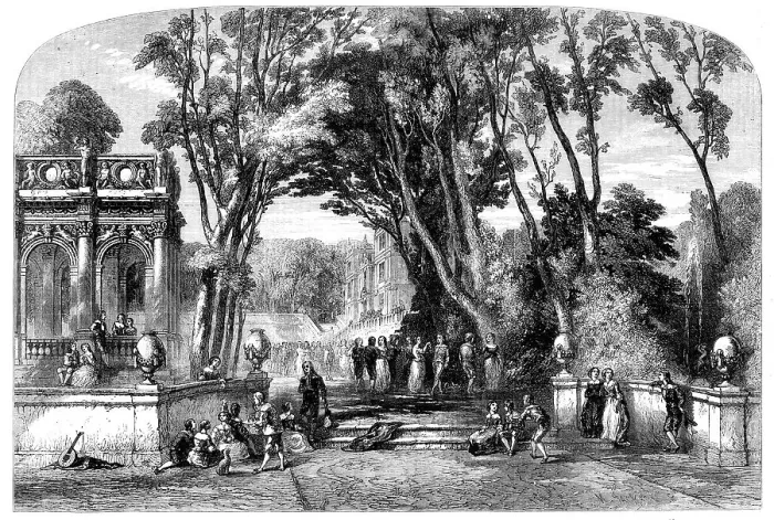 Framed Print : A Fete Champetre - painted by G. Dodgson - from the Exhibition of the Old Society of Painters in W Creator: M. Jackson. A Fete Champetre - painted by G. Dodgson - from the Exhibition of the Old Society of Painters in W Creator: M Framed Print : A Fete Champetre - painted by G. Dodgson - from the Exhibition of the Old Society of Painters in W Creator: M. Jackson. A Fete Champetre - painted by G. Dodgson - from the Exhibition of the Old Society of Painters in W Creator: M