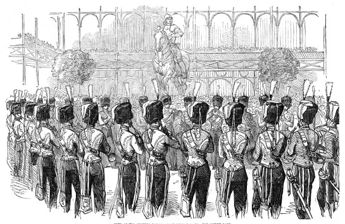 Framed Print : Fete at the Crystal Palace, on Saturday last - The Guides Band, 1854. Creator: Unknown Framed Print : Fete at the Crystal Palace, on Saturday last - The Guides Band, 1854. Creator: Unknown