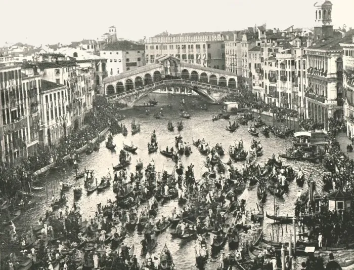 Framed Print : Fete Day on the Grand Canal, Venice, Italy, 1895. Creator: Unknown Framed Print : Fete Day on the Grand Canal, Venice, Italy, 1895. Creator: Unknown