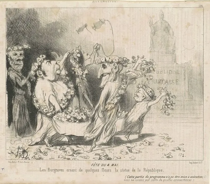 Framed Print : Fête du 4 Mai, 19th century. Creator: Honore Daumier Framed Print : Fête du 4 Mai, 19th century. Creator: Honore Daumier