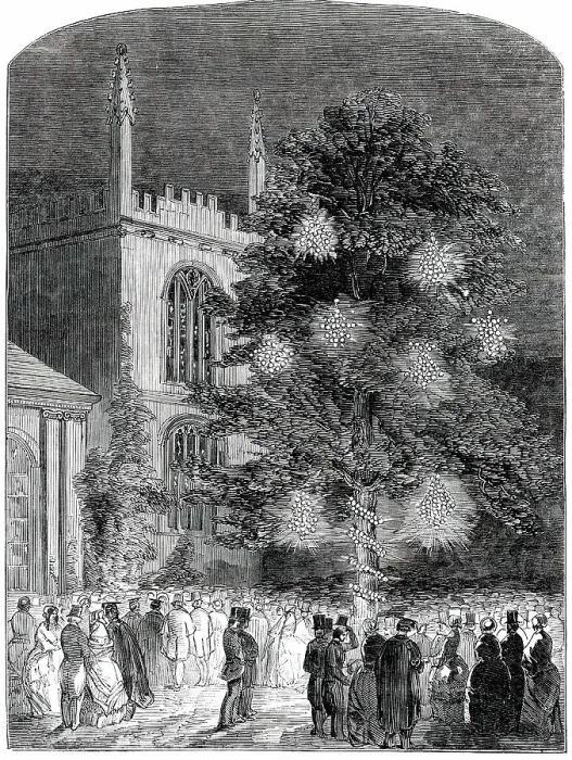 Framed Print : The Fete in Exeter College Gardens, 1850. Creator: Unknown Framed Print : The Fete in Exeter College Gardens, 1850. Creator: Unknown