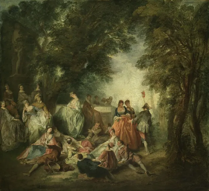 Framed Print : Fête Galante, c1730. Creator: Lancret, Nicolas (1690-1743) Framed Print : Fête Galante, c1730. Creator: Lancret, Nicolas (1690-1743)