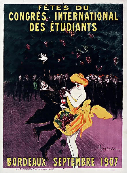 Fêtes du Congrès international des étudiants. Bordeaux, 1907. Creator: Cappiello, Leonetto (1875-1942)