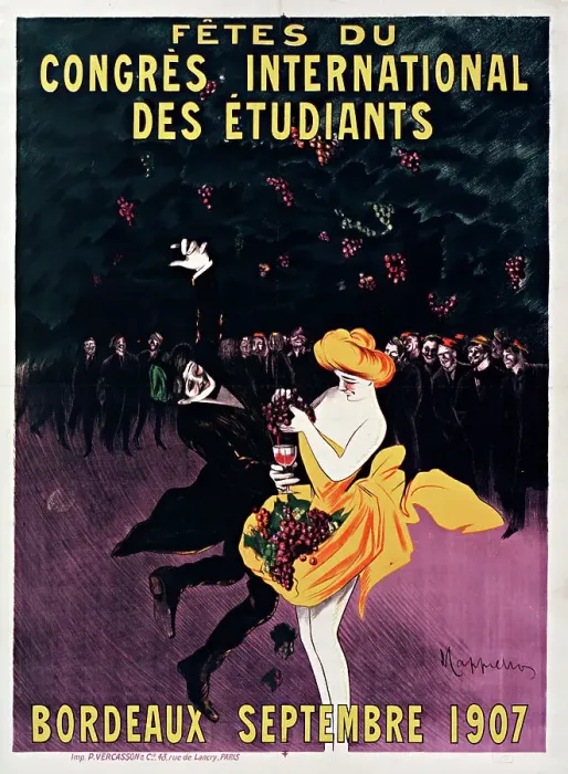 Framed Print : Fêtes du Congrès international des étudiants. Bordeaux, 1907. Creator: Cappiello, Leonetto (1875-1942) Framed Print : Fêtes du Congrès international des étudiants. Bordeaux, 1907. Creator: Cappiello, Leonetto (1875-1942)