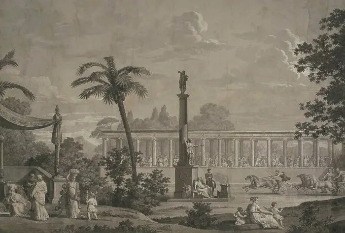 Framed Print : Fêtes de la Grèce et Jeux Olympiques. The Ancient Olympic Games, 1818. Creator: Dufour, Joseph (1744-1829) Framed Print : Fêtes de la Grèce et Jeux Olympiques. The Ancient Olympic Games, 1818. Creator: Dufour, Joseph (1744-1829)