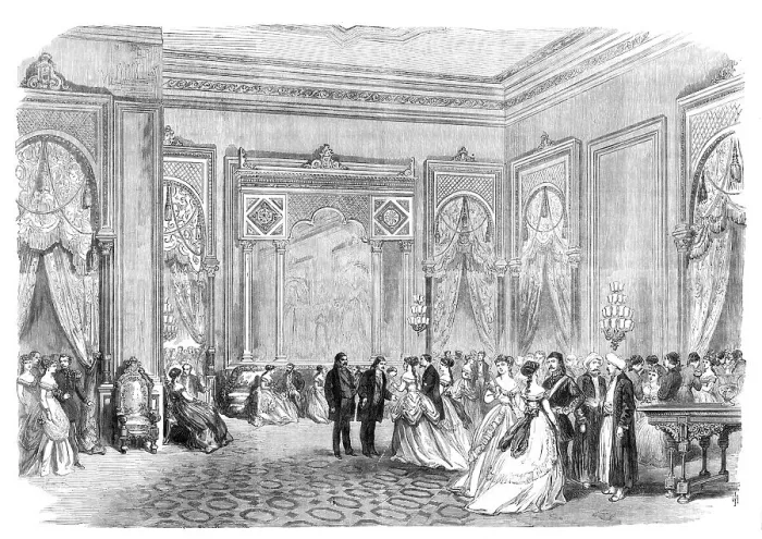 Framed Print : Fetes of the Viceroy of Egypt at Cairo: the Ball, 1869. Creator: Unknown Framed Print : Fetes of the Viceroy of Egypt at Cairo: the Ball, 1869. Creator: Unknown
