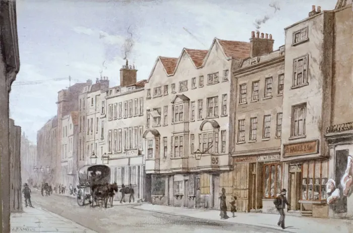 Framed Print : Fetter Lane, City of London, c1875. Artist: John Phillipps Emslie Framed Print : Fetter Lane, City of London, c1875. Artist: John Phillipps Emslie