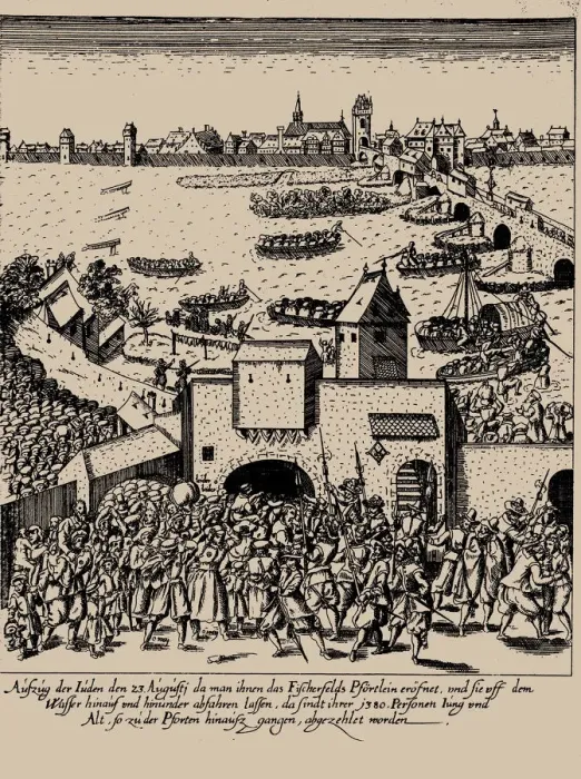 Framed Print : The Fettmilch Rising. Expulsion of the jews from Frankfurt on August 23, 1614, c Framed Print : The Fettmilch Rising. Expulsion of the jews from Frankfurt on August 23, 1614, c