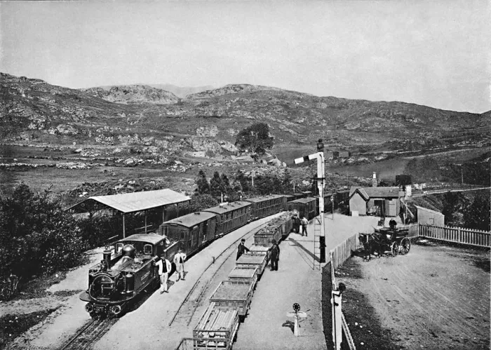 Framed Print : Ffestiniog Railway: Tan-Y-Bwlch Station, c1896. Artist: Carl Norman Framed Print : Ffestiniog Railway: Tan-Y-Bwlch Station, c1896. Artist: Carl Norman