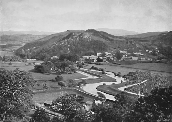 Framed Print : Ffestiniog Valley, c1896. Artist: Carl Norman Framed Print : Ffestiniog Valley, c1896. Artist: Carl Norman