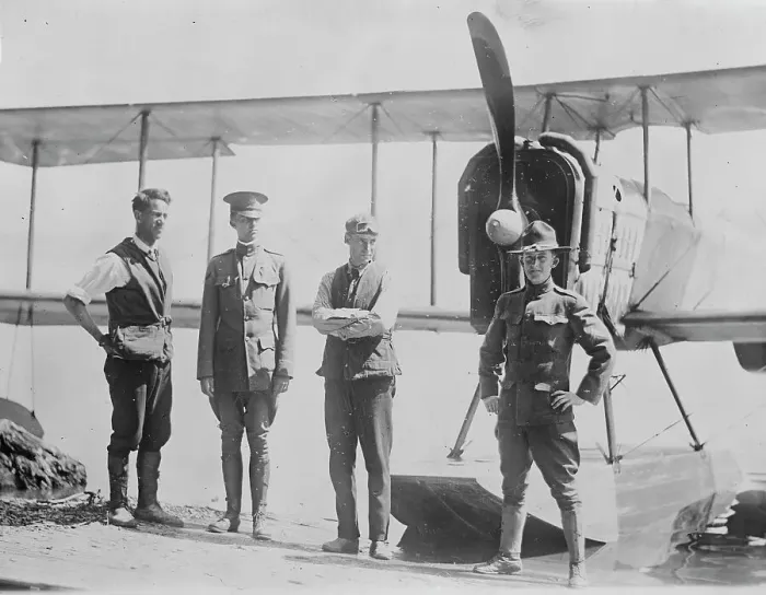 Framed Print : F.H. Burnside, Lt. Anthony Sunderland, J.D. Hill, Corp. C.T. Robbins, between c1915 and c1920. Creator: Bain News Service Framed Print : F.H. Burnside, Lt. Anthony Sunderland, J.D. Hill, Corp. C.T. Robbins, between c1915 and c1920. Creator: Bain News Service