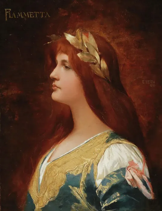 Framed Print : Fiammetta, 1911. Creator: Veith, Eduard (1856-1925) Framed Print : Fiammetta, 1911. Creator: Veith, Eduard (1856-1925)