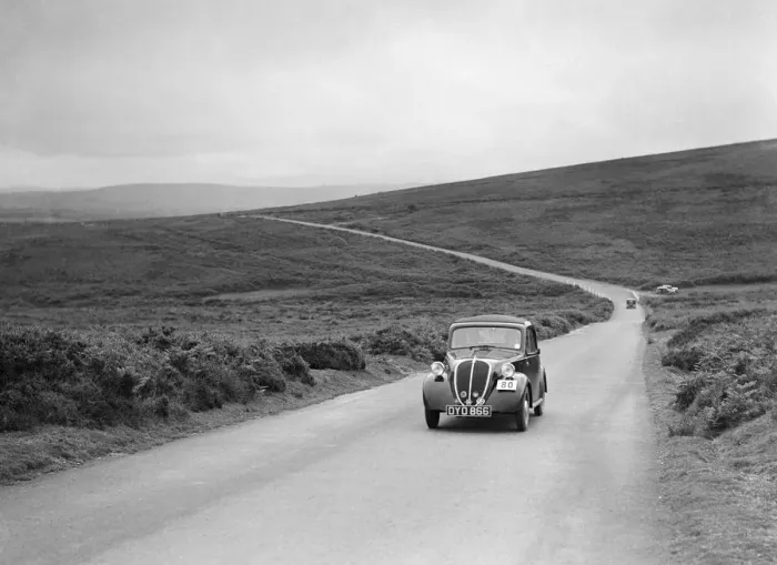 Framed Print : Fiat of HW Johnson, winner of a silver award at the MCC Torquay Rally, July 1937 Framed Print : Fiat of HW Johnson, winner of a silver award at the MCC Torquay Rally, July 1937