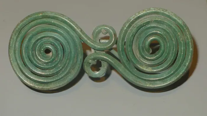 Framed Print : Fibula (Garment Pin), Geometric Period (about 800 BCE). Creator: Unknown Framed Print : Fibula (Garment Pin), Geometric Period (about 800 BCE). Creator: Unknown