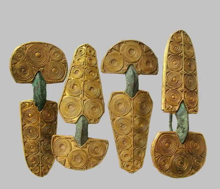 Framed Print : Fibulae, 4th-5th century. Artist: Ancient jewelry Framed Print : Fibulae, 4th-5th century. Artist: Ancient jewelry