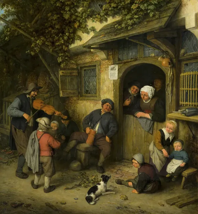 Framed Print : The Fiddler. Creator: Adriaen van Ostade