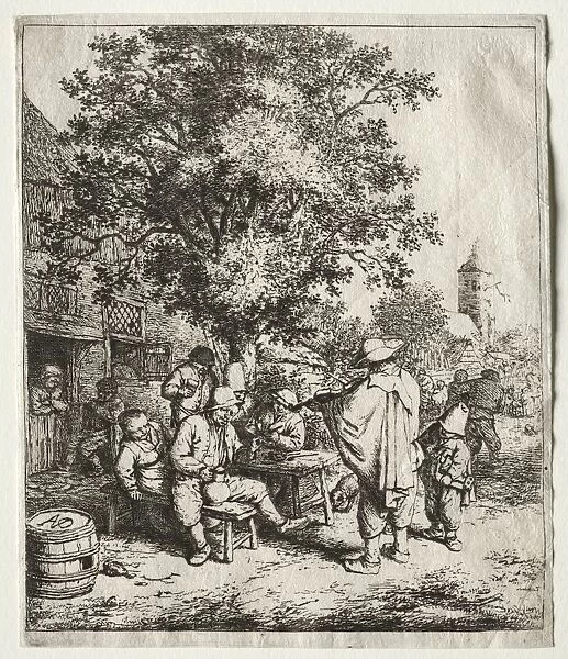 The fiddler and the hurdy-gurdy boy. Creator: Adriaen van Ostade (Dutch, 1610-1684)