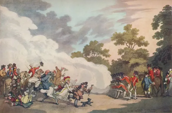Framed Print : A Field Day in Hyde Park, 1789, (1914). Artist: Thomas Malton II Framed Print : A Field Day in Hyde Park, 1789, (1914). Artist: Thomas Malton II