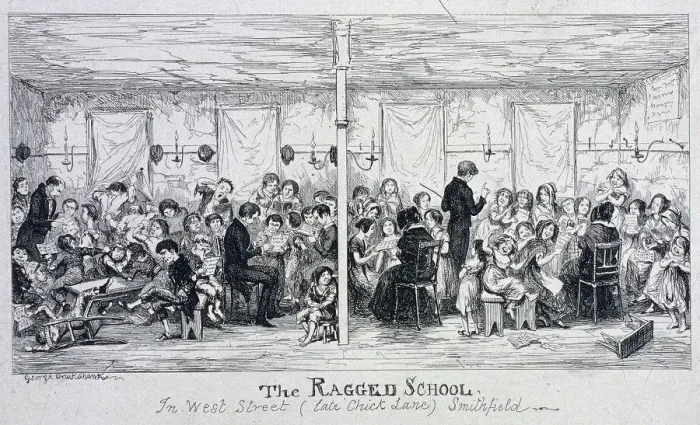 Framed Print : Field Lane Ragged School, London, c1850 Framed Print : Field Lane Ragged School, London, c1850