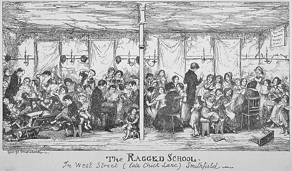Field Lane Ragged School, Smithfield, City of London, 1850. Artist: George Cruikshank
