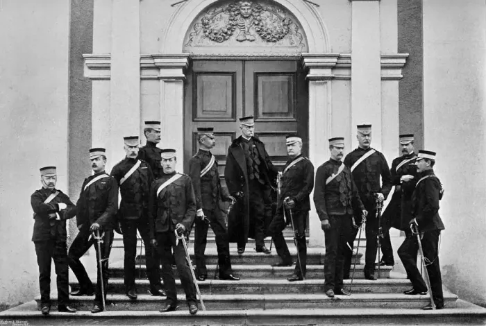 Framed Print : Field Marshal Lord Roberts and his headquarters staff, Kilmainham, Ireland, 1896. Artist: Lafayette Framed Print : Field Marshal Lord Roberts and his headquarters staff, Kilmainham, Ireland, 1896. Artist: Lafayette