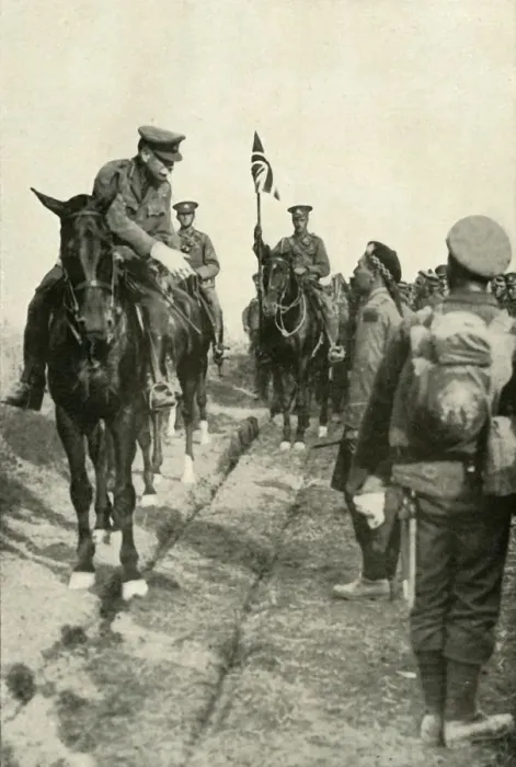 Framed Print : The Field-Marshal Thanking His Troops, (1919). Creator: Unknown Framed Print : The Field-Marshal Thanking His Troops, (1919). Creator: Unknown