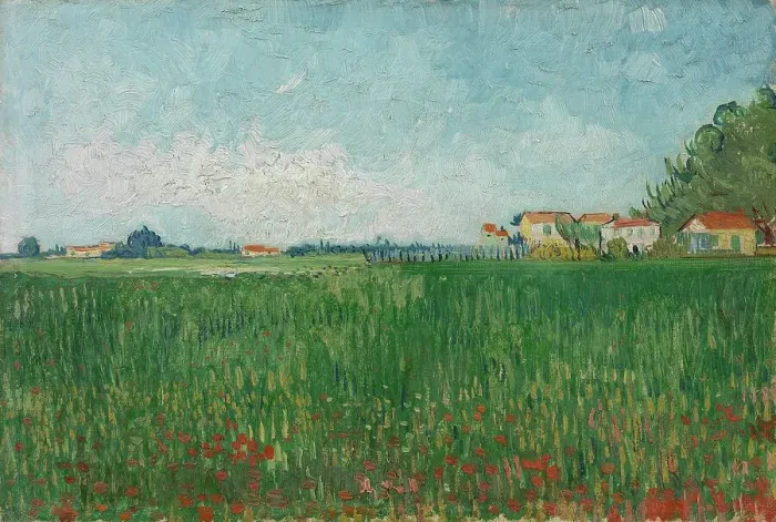 Framed Print : Field with Poppies, 1888. Creator: Gogh, Vincent, van (1853-1890) Framed Print : Field with Poppies, 1888. Creator: Gogh, Vincent, van (1853-1890)